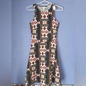 H&M fit and flare Aztec dress.